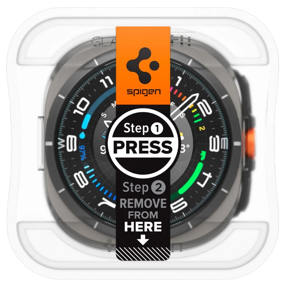 Samsung Galaxy Watch Ultra 47mm (24/25) aizsargstikls  SPIGEN GLAS.TR ”EZ-FIT” 2-PACK