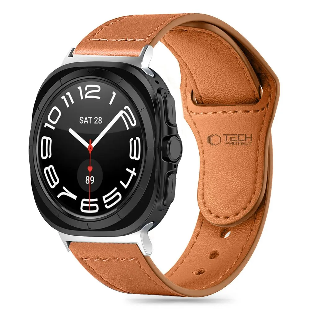 Samsung Galaxy Watch Ultra 47mm (24/25) siksniņa brūns TECH-PROTECT LEATHERFIT