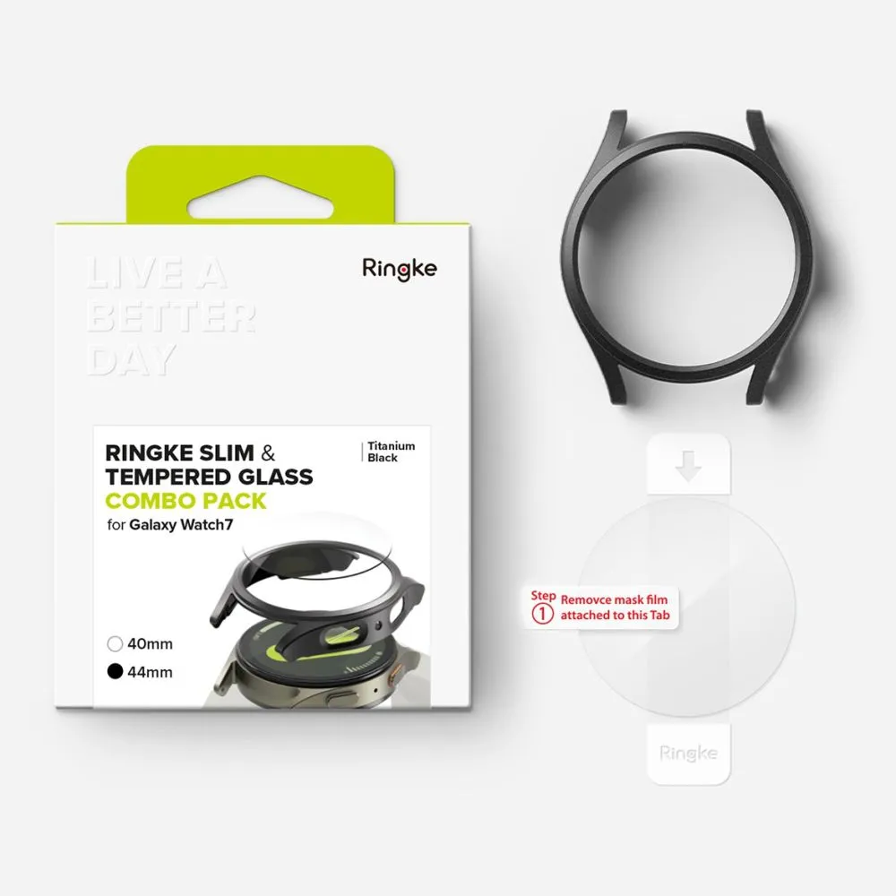 Samsung Galaxy Watch 7 защитное стекло  RINGKE SLIM & TEMPERED GLASS (44 MM)