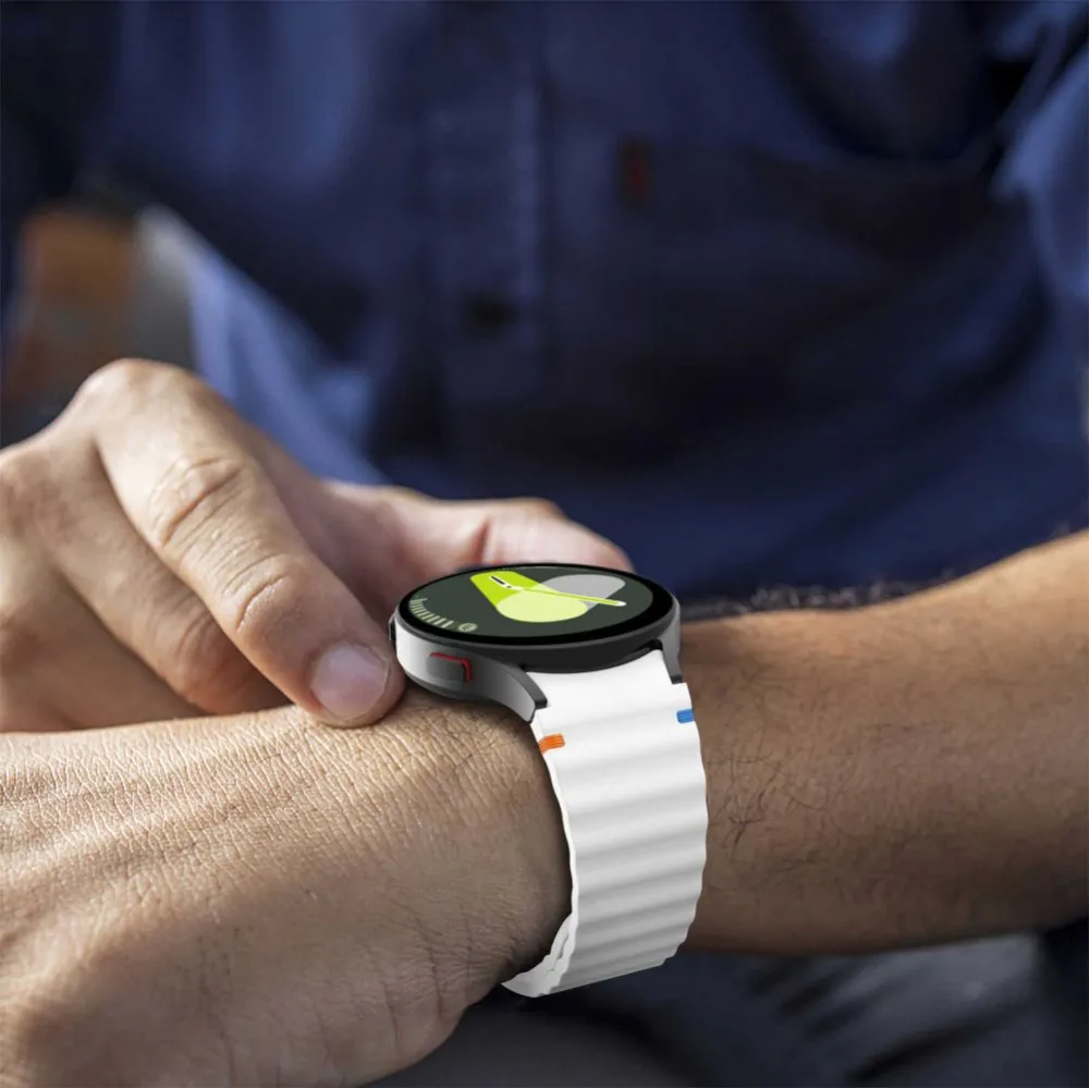 Samsung Galaxy Watch 7 siksniņa balts TECH-PROTECT SILICONE SPORT