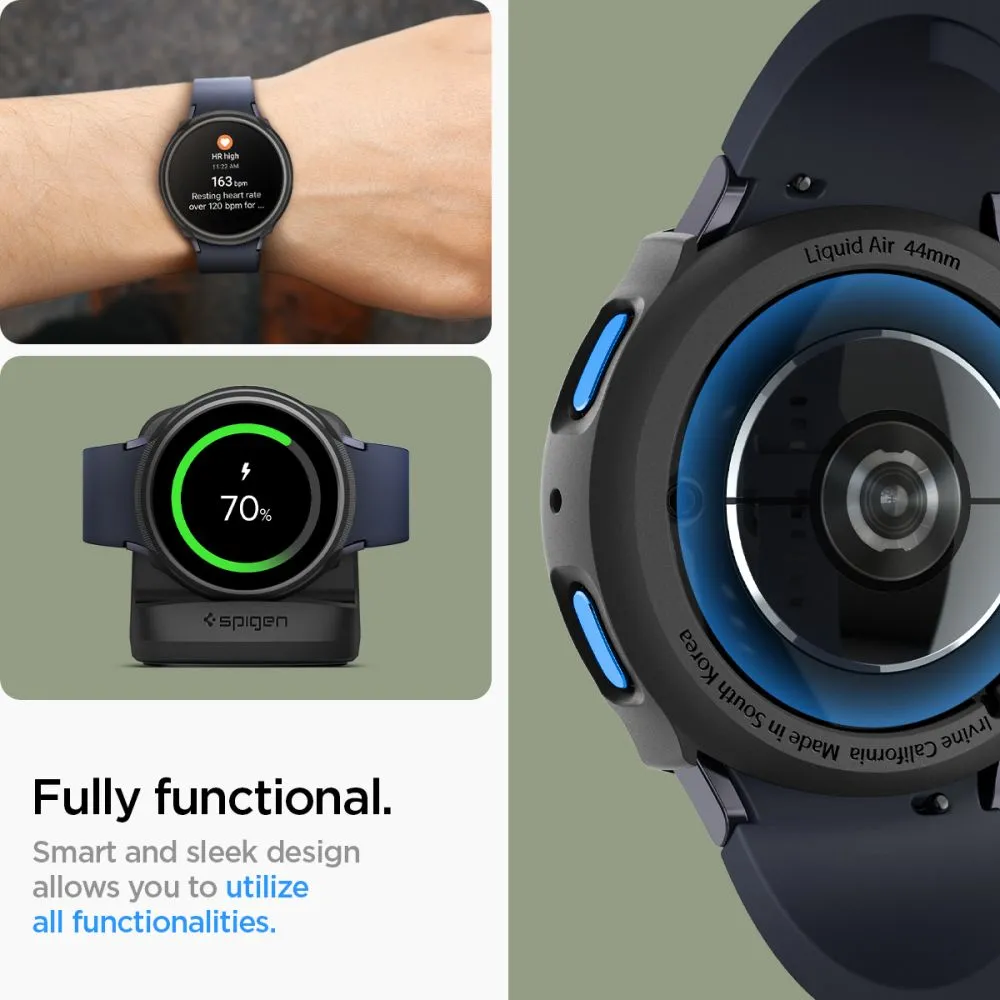Samsung Galaxy Watch 7 vāciņš melns SPIGEN LIQUID AIR (44 MM)