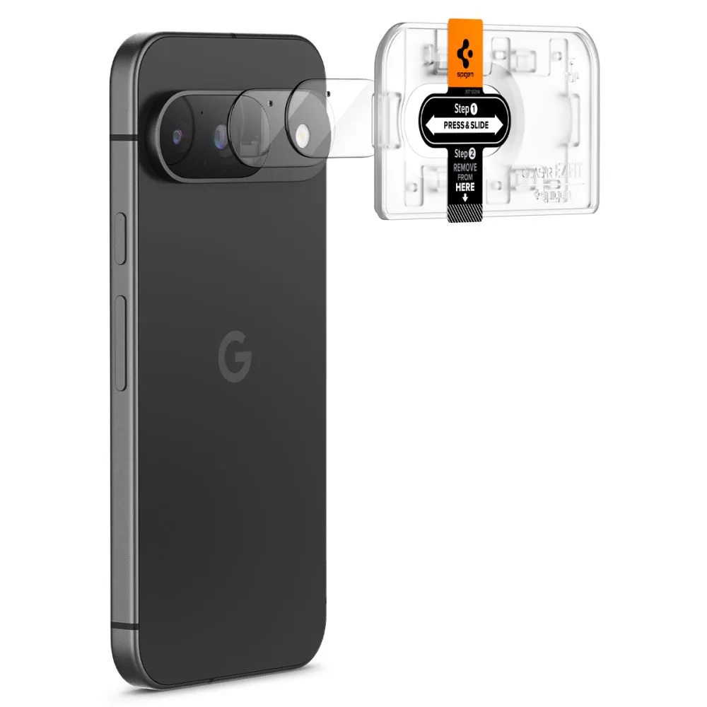 Google Pixel 9 skärmskydd  SPIGEN OPTIK.TR ”EZ FIT” CAMERA PROTECTOR 2-PACK