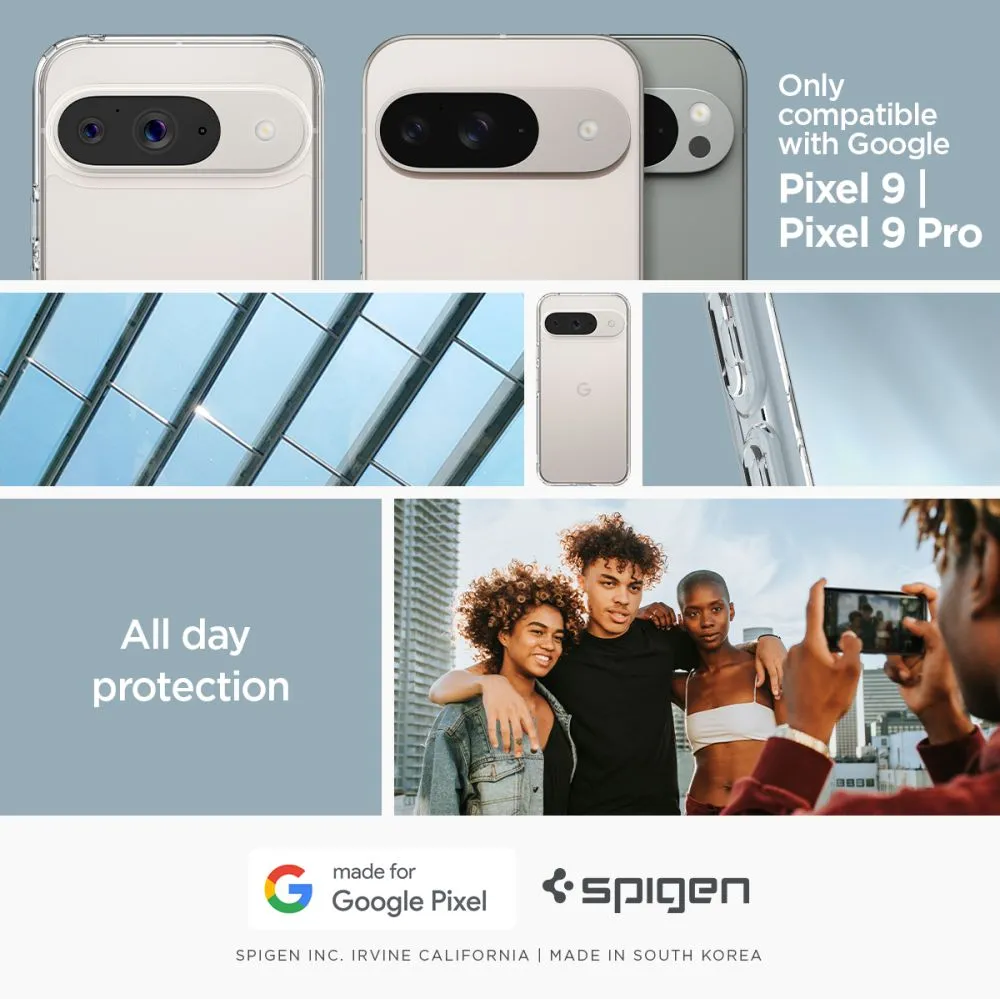 Google Pixel 9 Pro suojakuori läpinäkyvä SPIGEN ULTRA HYBRID