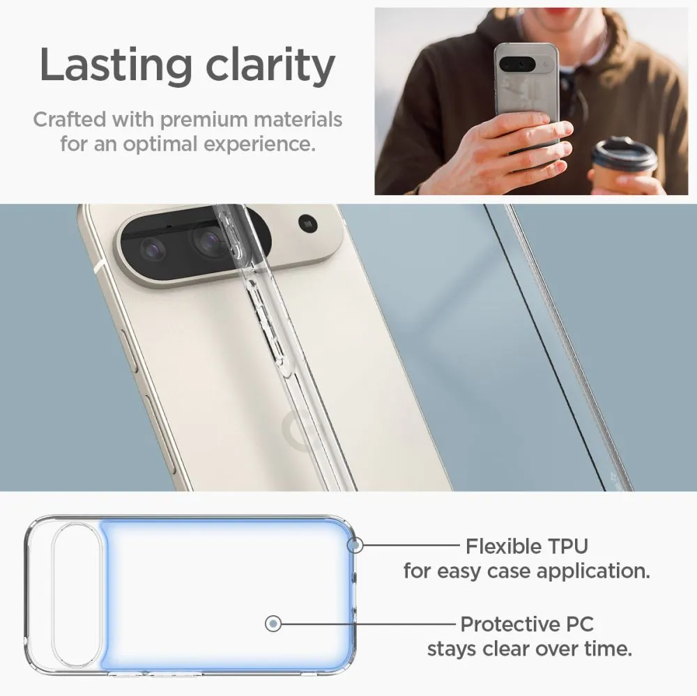Google Pixel 9 Pro suojakuori läpinäkyvä SPIGEN ULTRA HYBRID