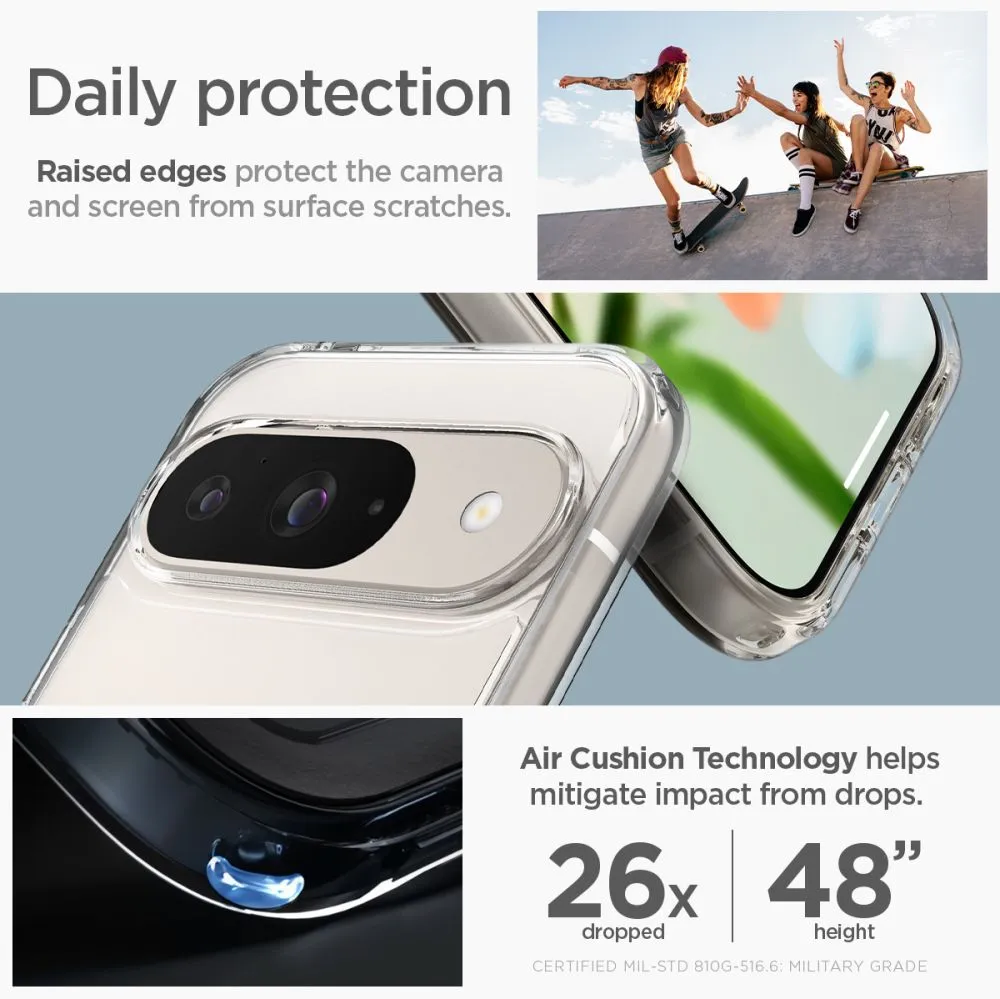 Google Pixel 9 Pro suojakuori läpinäkyvä SPIGEN ULTRA HYBRID