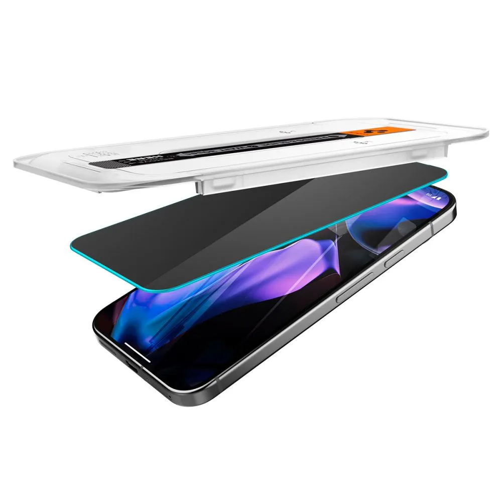 Google Pixel 9 Pro aizsargstikls  SPIGEN GLAS.TR ”EZ FIT” PRIVACY 2-PACK