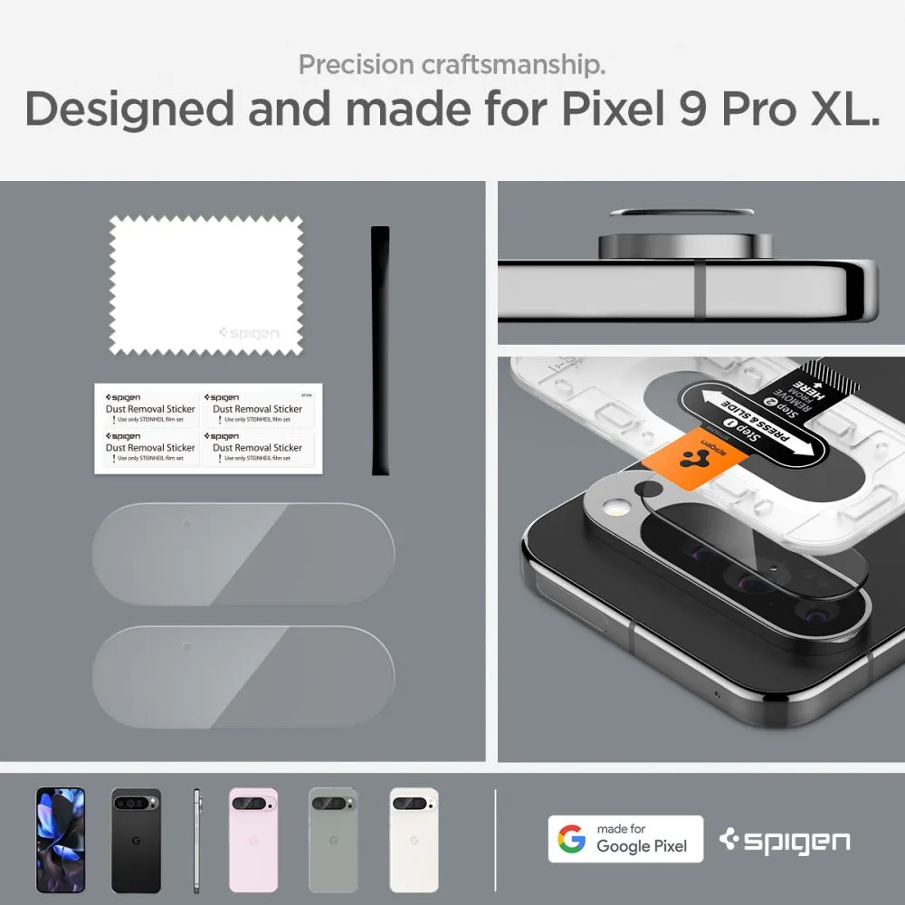 Google Pixel 9 Pro XL aizsargstikls  SPIGEN OPTIK.TR ”EZ FIT” CAMERA PROTECTOR 2-PACK