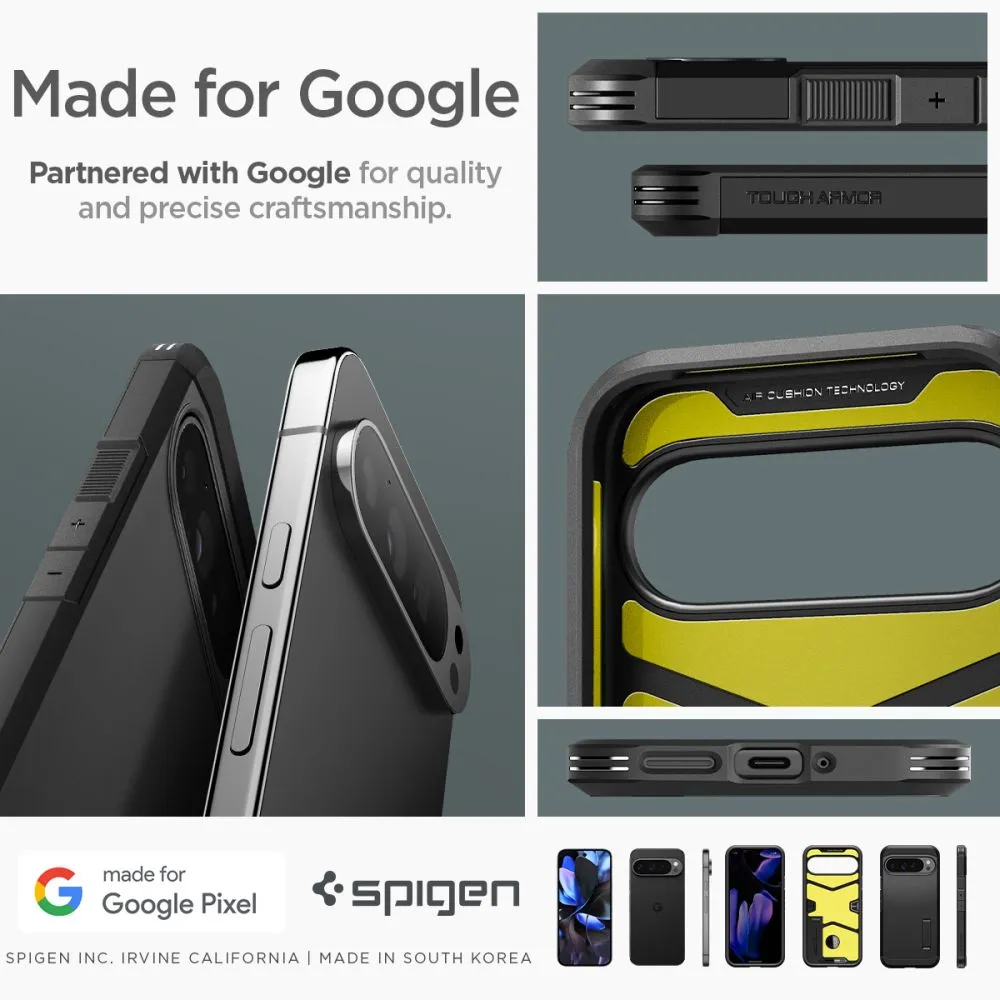 Google Pixel 9 Pro XL vāciņš melns SPIGEN TOUGH ARMOR