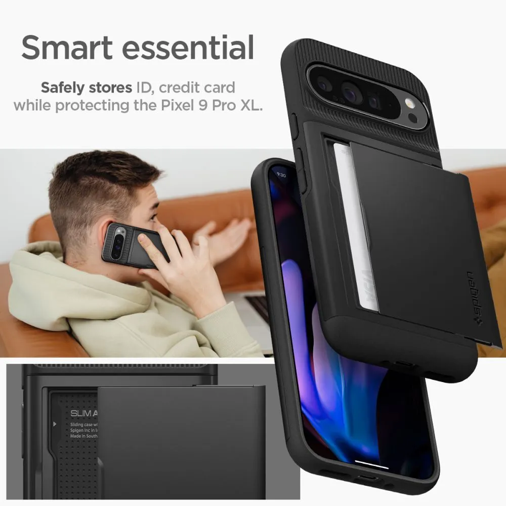 Google Pixel 9 Pro XL vāciņš melns SPIGEN SLIM ARMOR CS