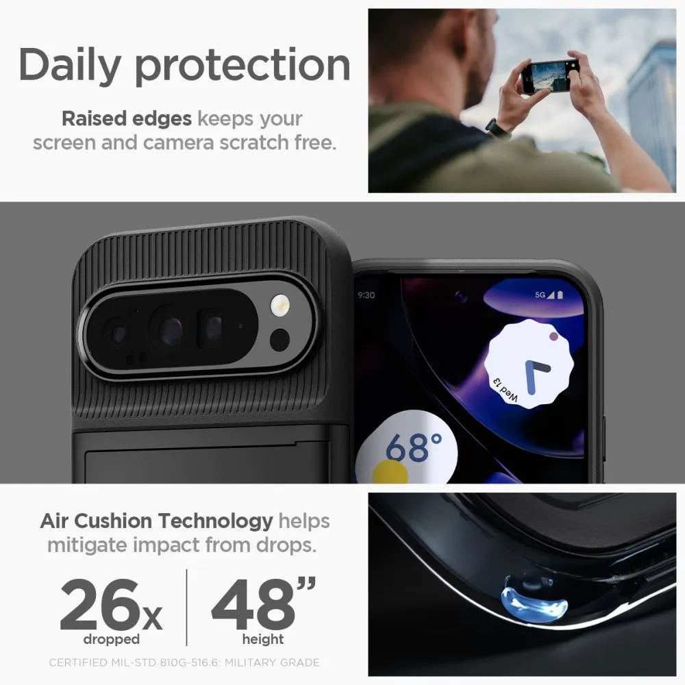 Google Pixel 9 Pro XL vāciņš melns SPIGEN SLIM ARMOR CS