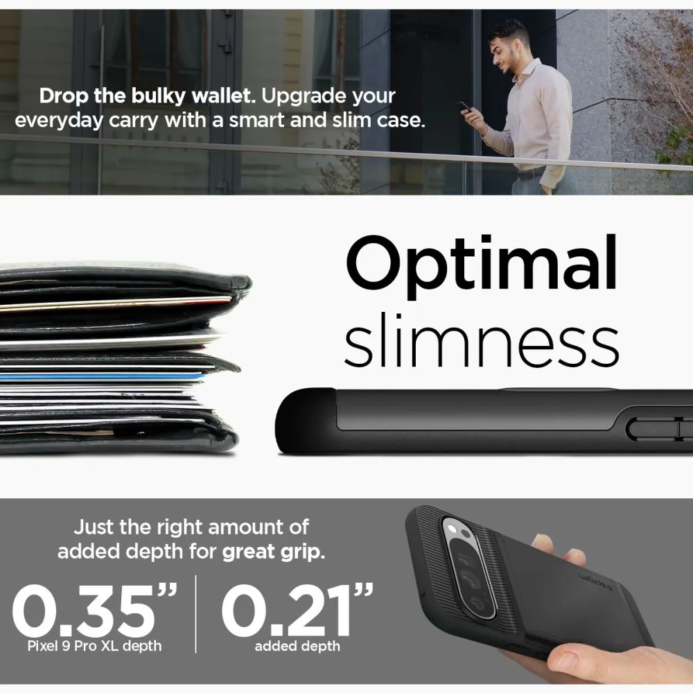 Google Pixel 9 Pro XL vāciņš melns SPIGEN SLIM ARMOR CS