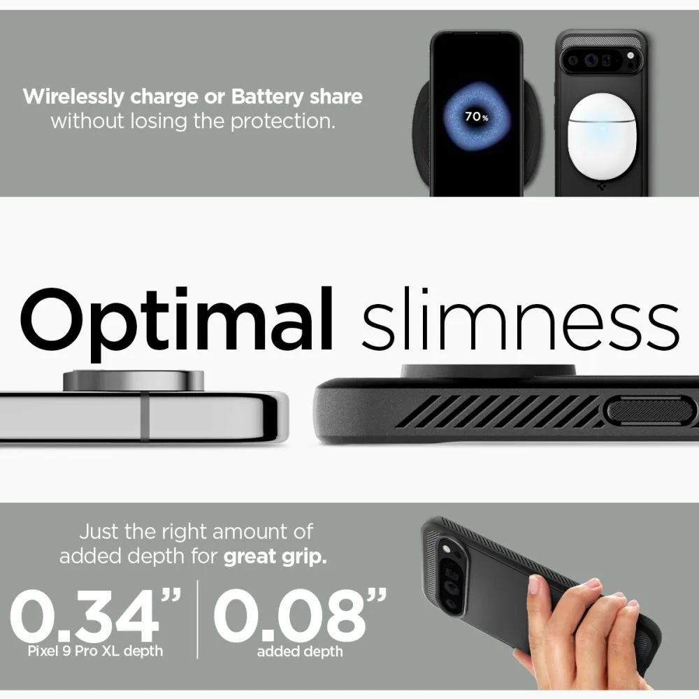 Google Pixel 9 Pro XL vāciņš melns SPIGEN RUGGED ARMOR