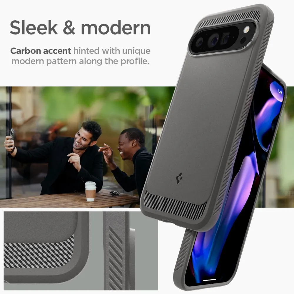 Google Pixel 9 Pro XL vāciņš pelēks SPIGEN RUGGED ARMOR