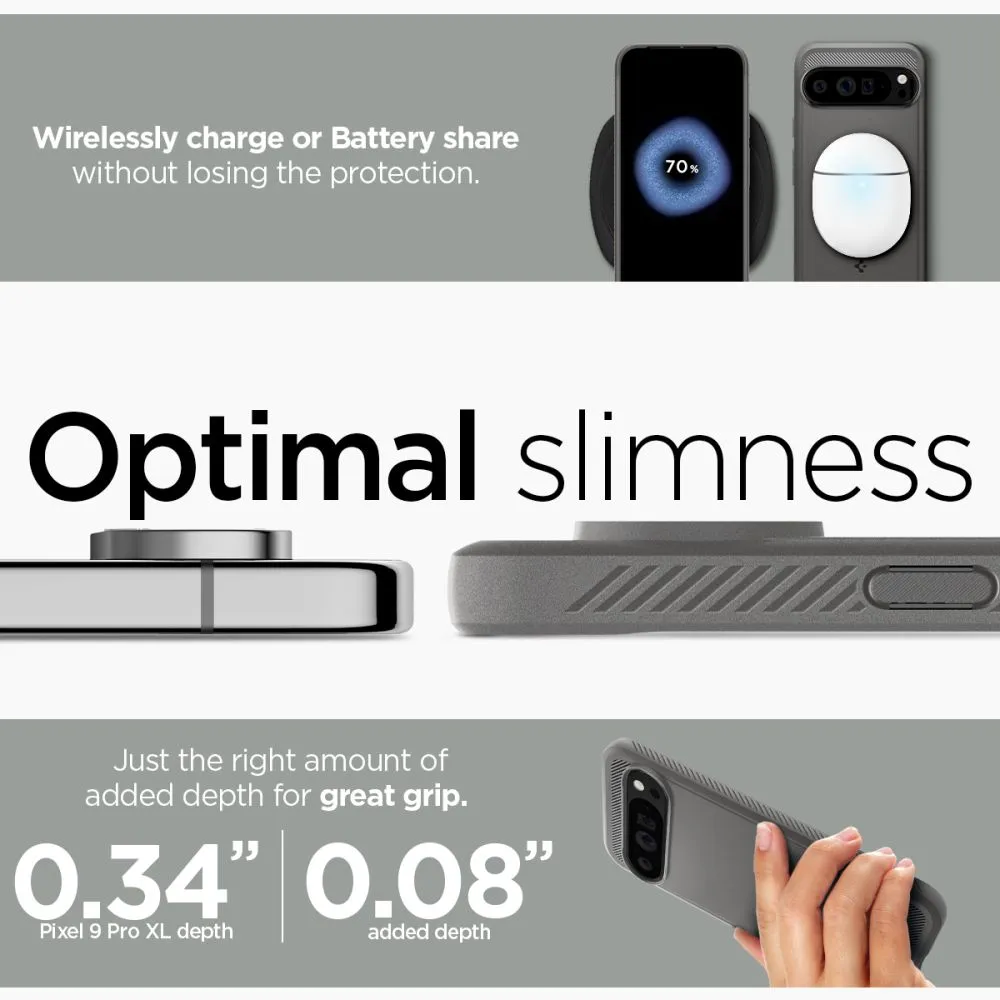 Google Pixel 9 Pro XL vāciņš pelēks SPIGEN RUGGED ARMOR