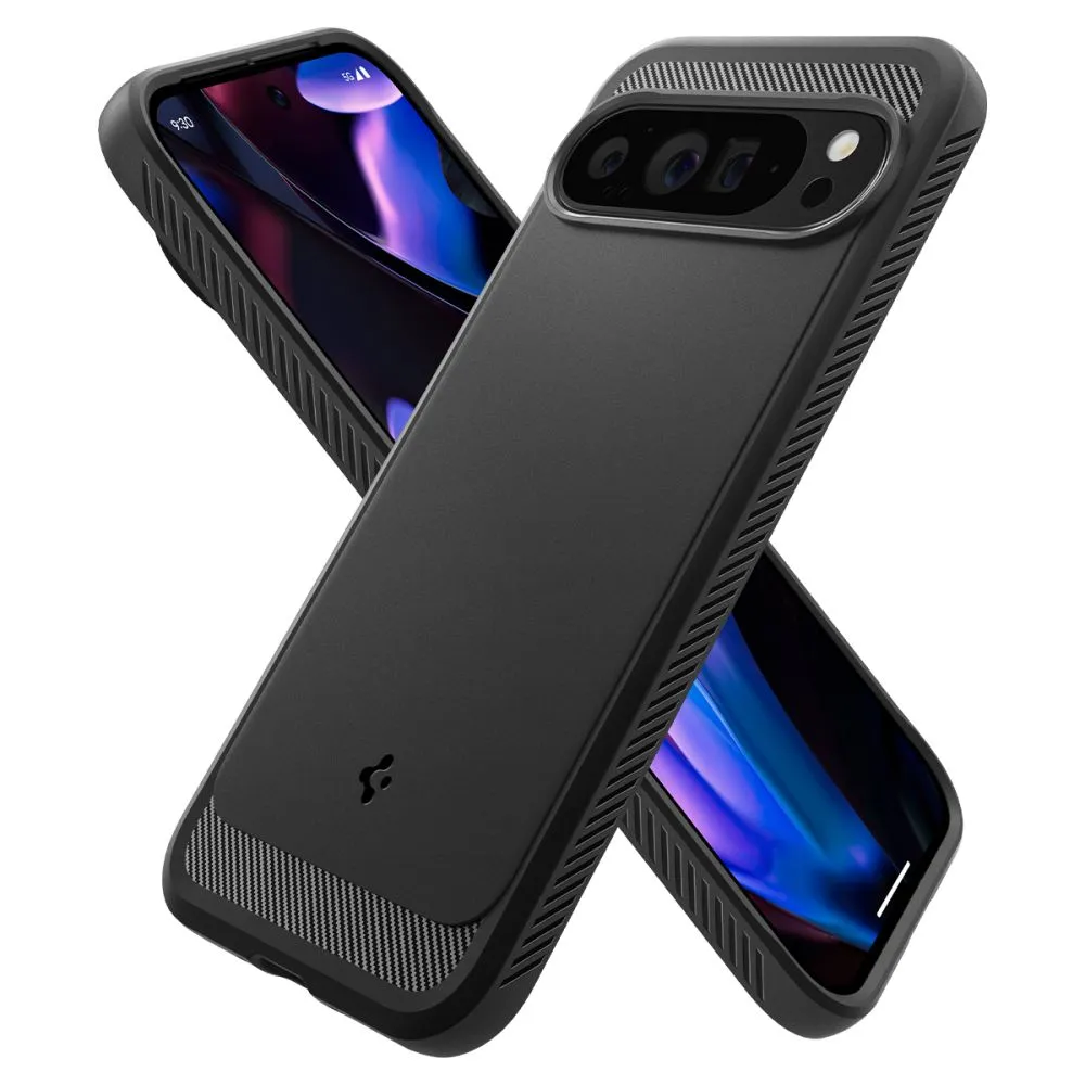 Google Pixel 9 Pro XL vāciņš melns SPIGEN RUGGED ARMOR