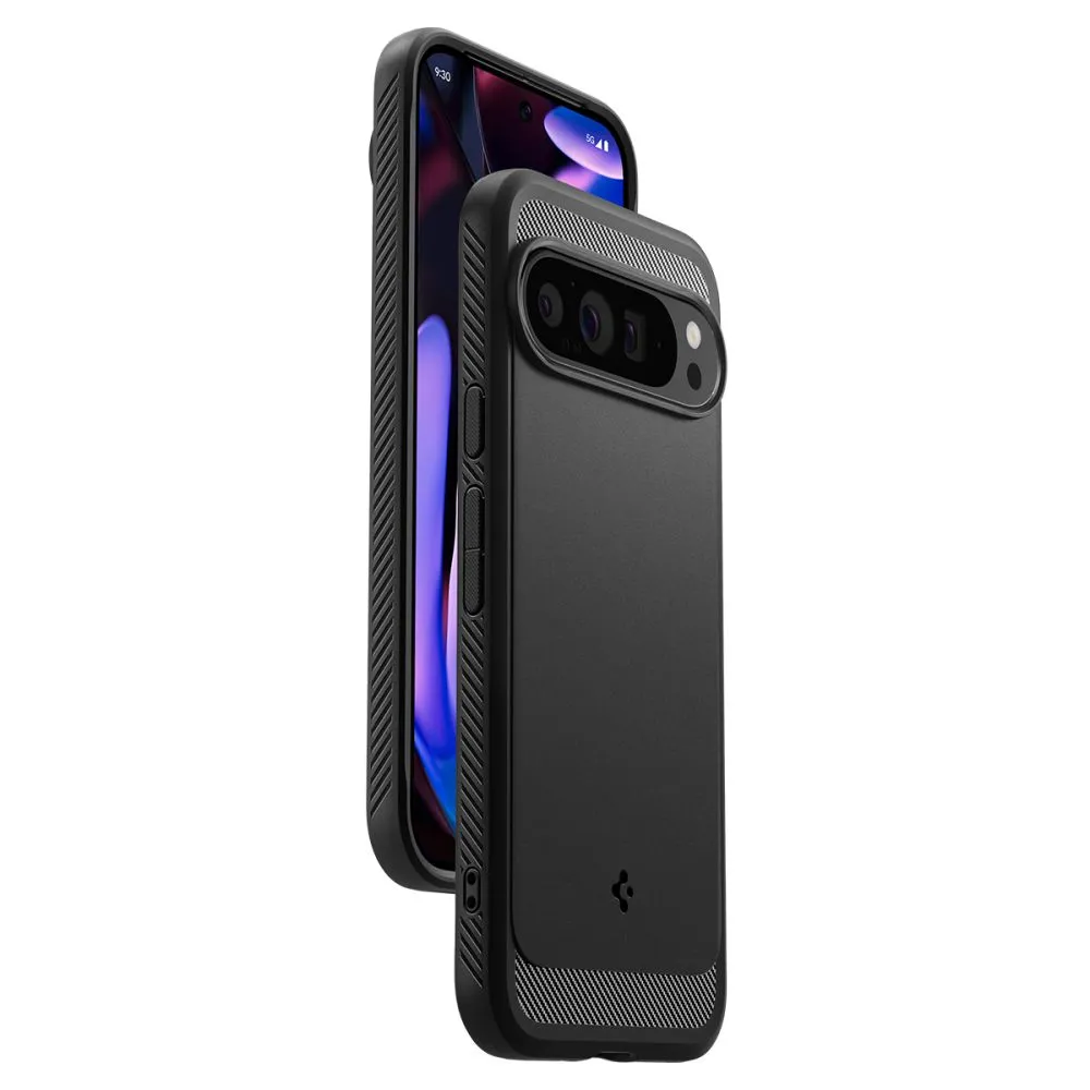 Google Pixel 9 Pro XL vāciņš melns SPIGEN RUGGED ARMOR
