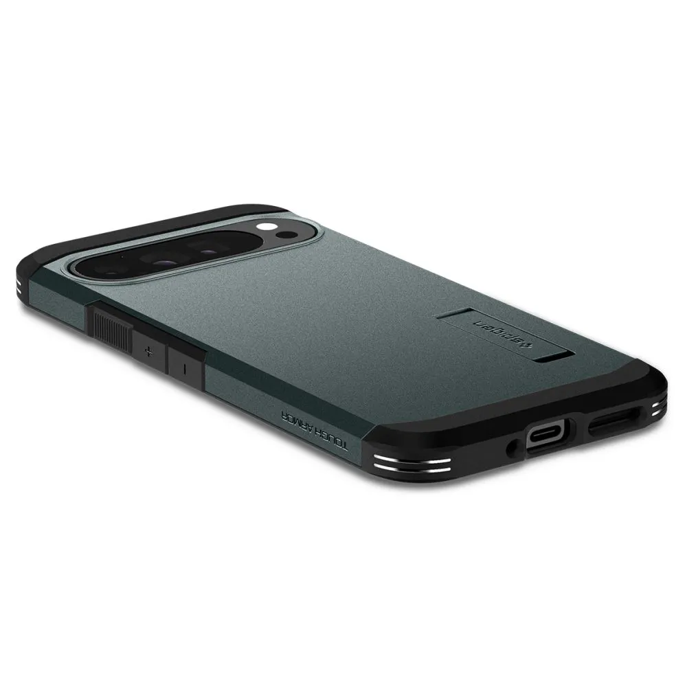 Google Pixel 9 Pro XL vāciņš zaļš SPIGEN TOUGH ARMOR
