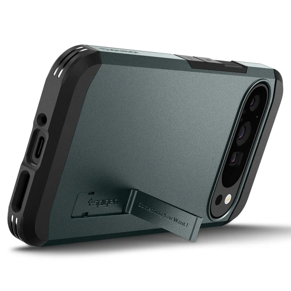 Google Pixel 9 Pro XL vāciņš zaļš SPIGEN TOUGH ARMOR