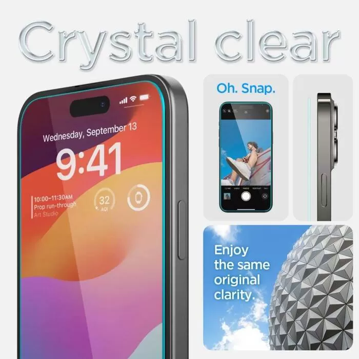 Apple iPhone 16 apsauginis stiklas  SPIGEN GLAS.TR ”EZ FIT”