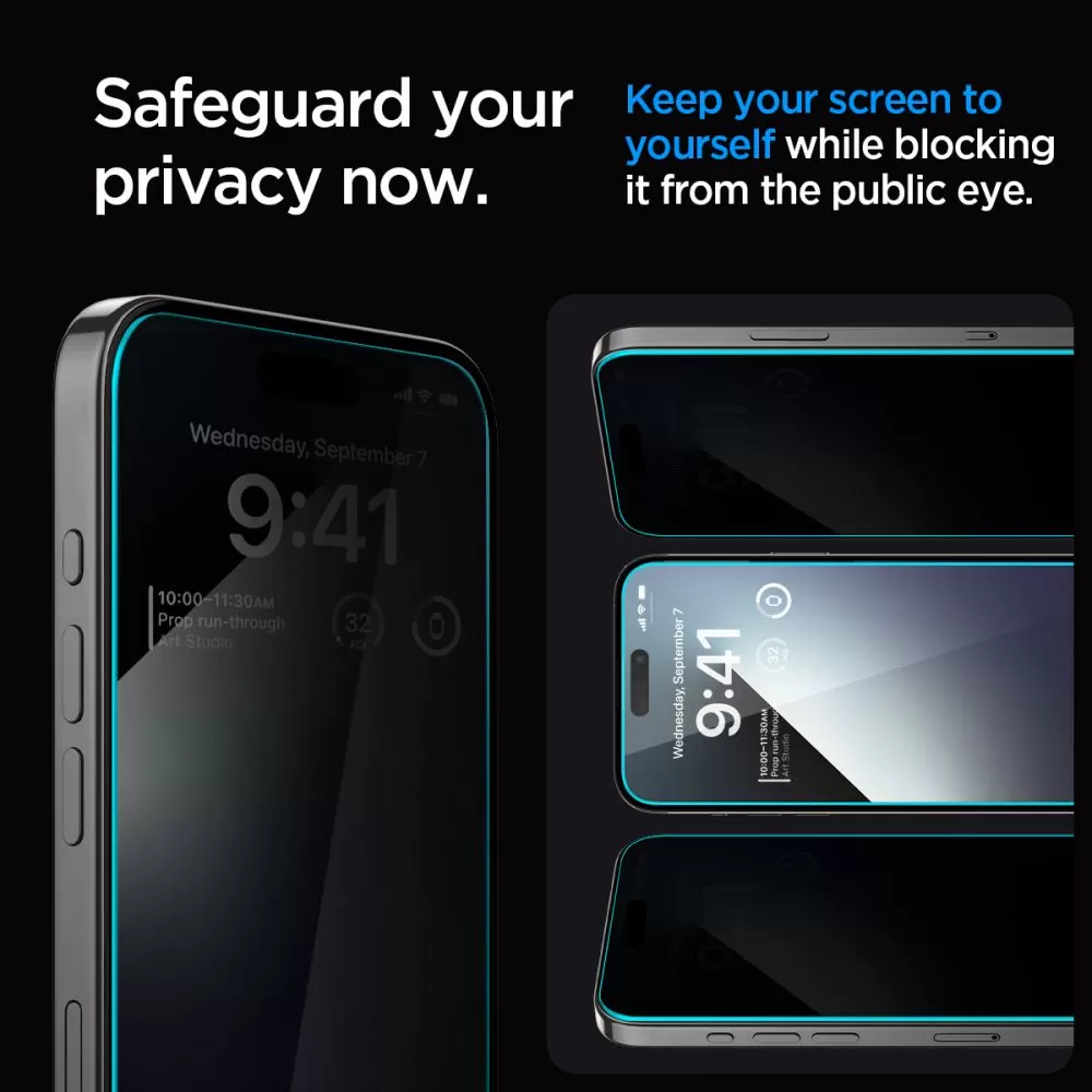 Apple iPhone 16 apsauginis stiklas  SPIGEN GLAS.TR ”EZ FIT” 2-PACK PRIVACY