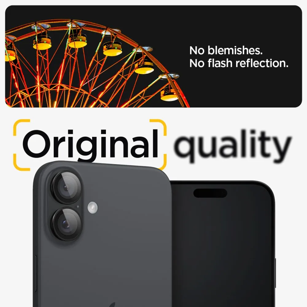 Apple iPhone 16 apsauginis stiklas  SPIGEN OPTIK PRO GLAS.TR ”EZ FIT” CAMERA PROTECTOR 2-PACK