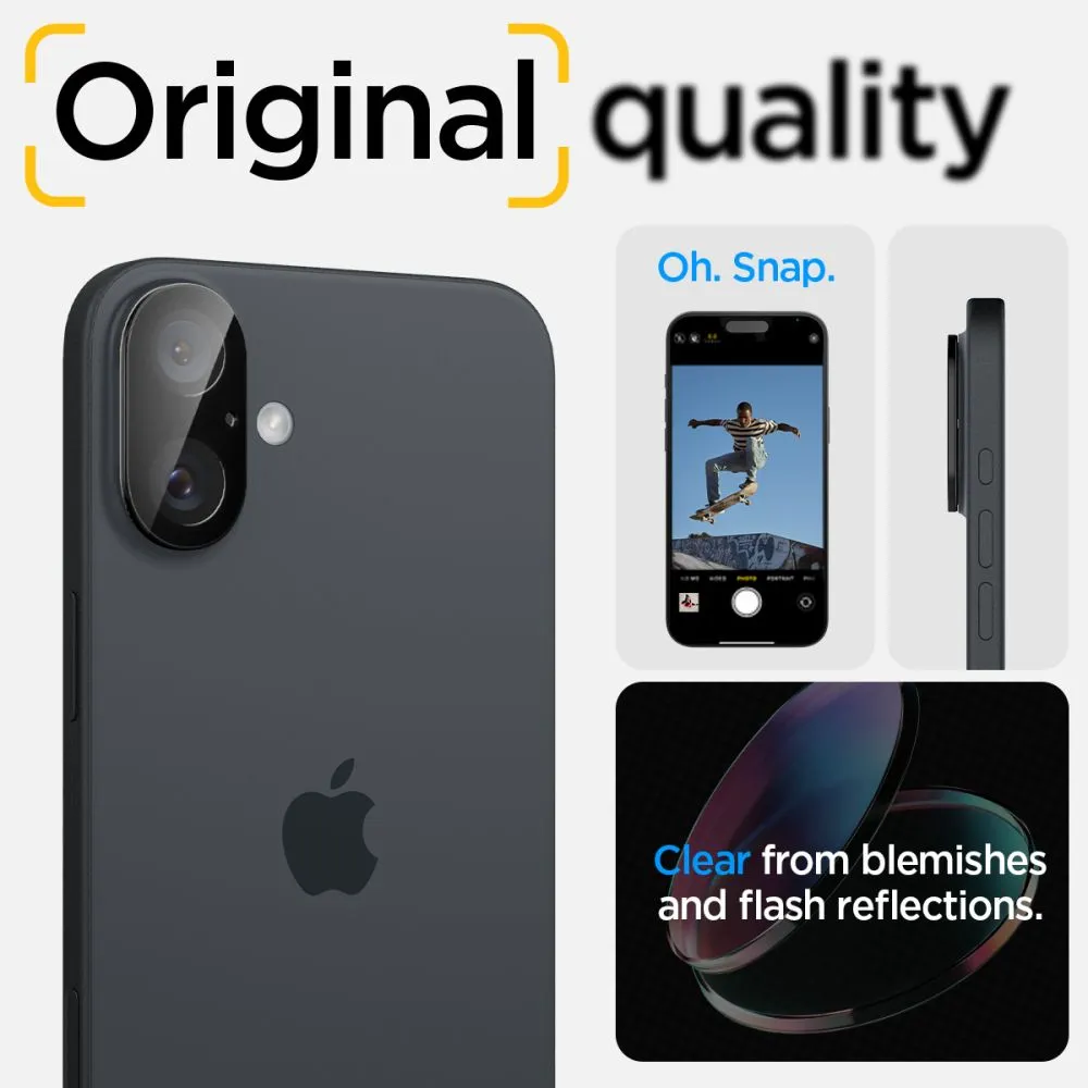 Apple iPhone 16 apsauginis stiklas  SPIGEN OPTIK GLAS.TR CAMERA PROTECTOR 2-PACK