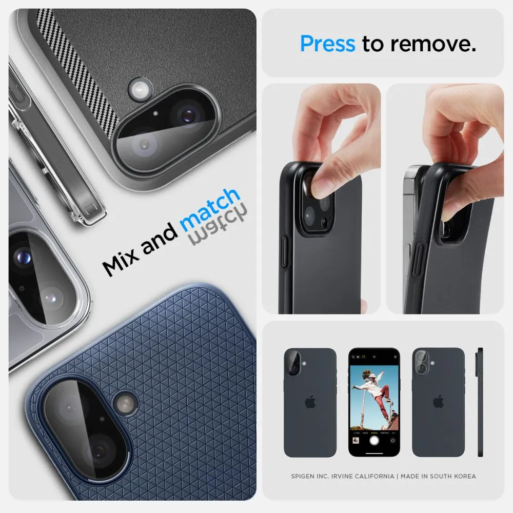 Apple iPhone 16 apsauginis stiklas  SPIGEN OPTIK GLAS.TR CAMERA PROTECTOR 2-PACK