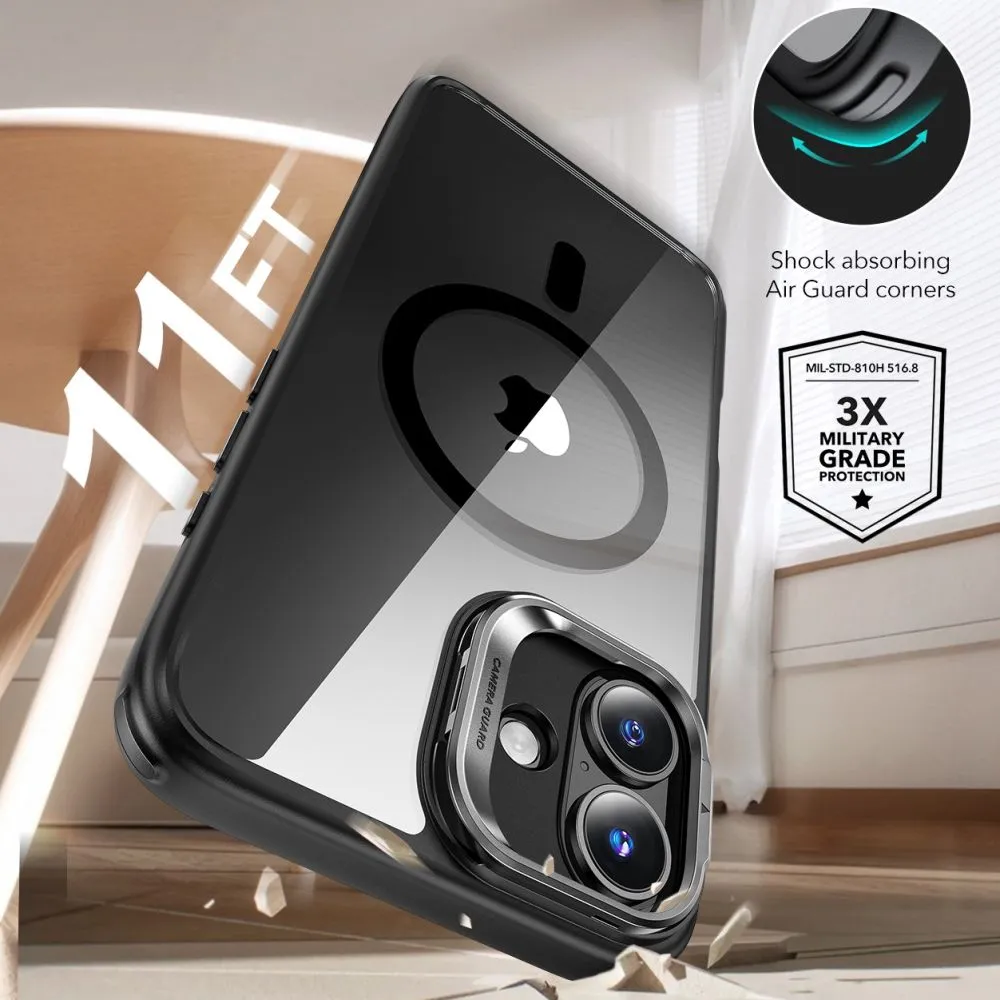 Apple iPhone 16 vāciņš  ESR CLASSIC HYBRID KICKSTAND HALOLOCK MAGSAFE & TEMPERED GLASS