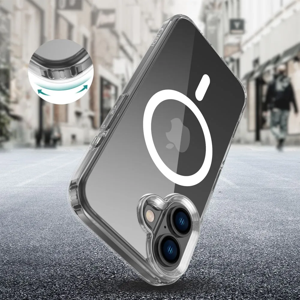 Apple iPhone 16 vāciņš caurspīdīgs TECH-PROTECT FLEXAIR HYBRID MAGSAFE