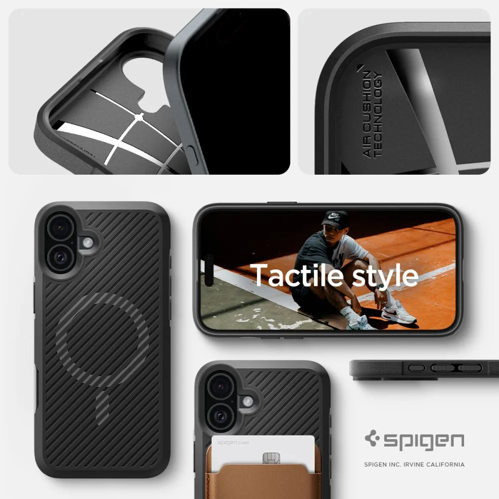 Apple iPhone 16 vāciņš melns SPIGEN CORE ARMOR MAG MAGSAFE