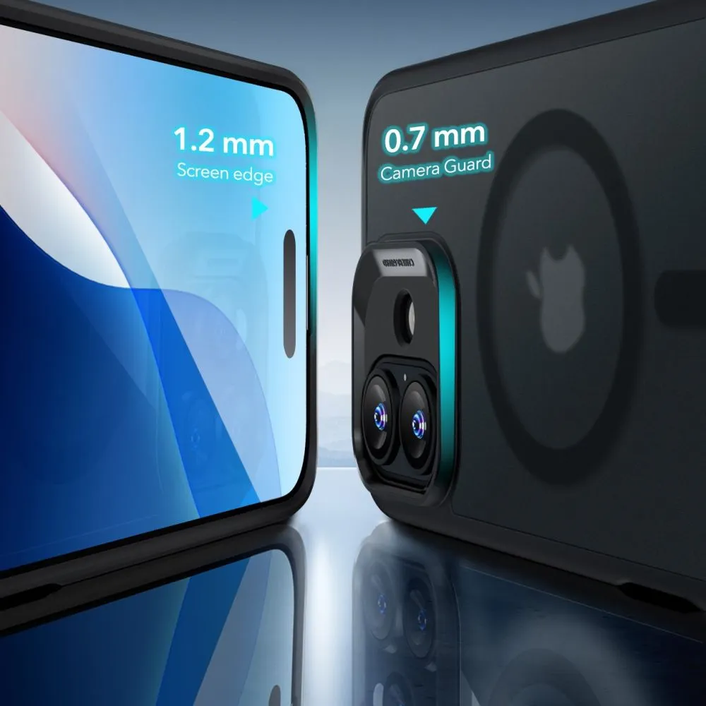 Apple iPhone 16 vāciņš melns ESR CLASSIC HYBRID HALOLOCK MAGSAFE & TEMPERED GLASS