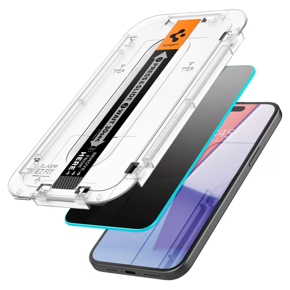 Apple iPhone 16 apsauginis stiklas  SPIGEN GLAS.TR ”EZ FIT” 2-PACK PRIVACY