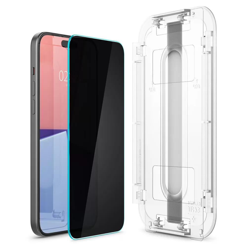 Apple iPhone 16 apsauginis stiklas  SPIGEN GLAS.TR ”EZ FIT” 2-PACK PRIVACY