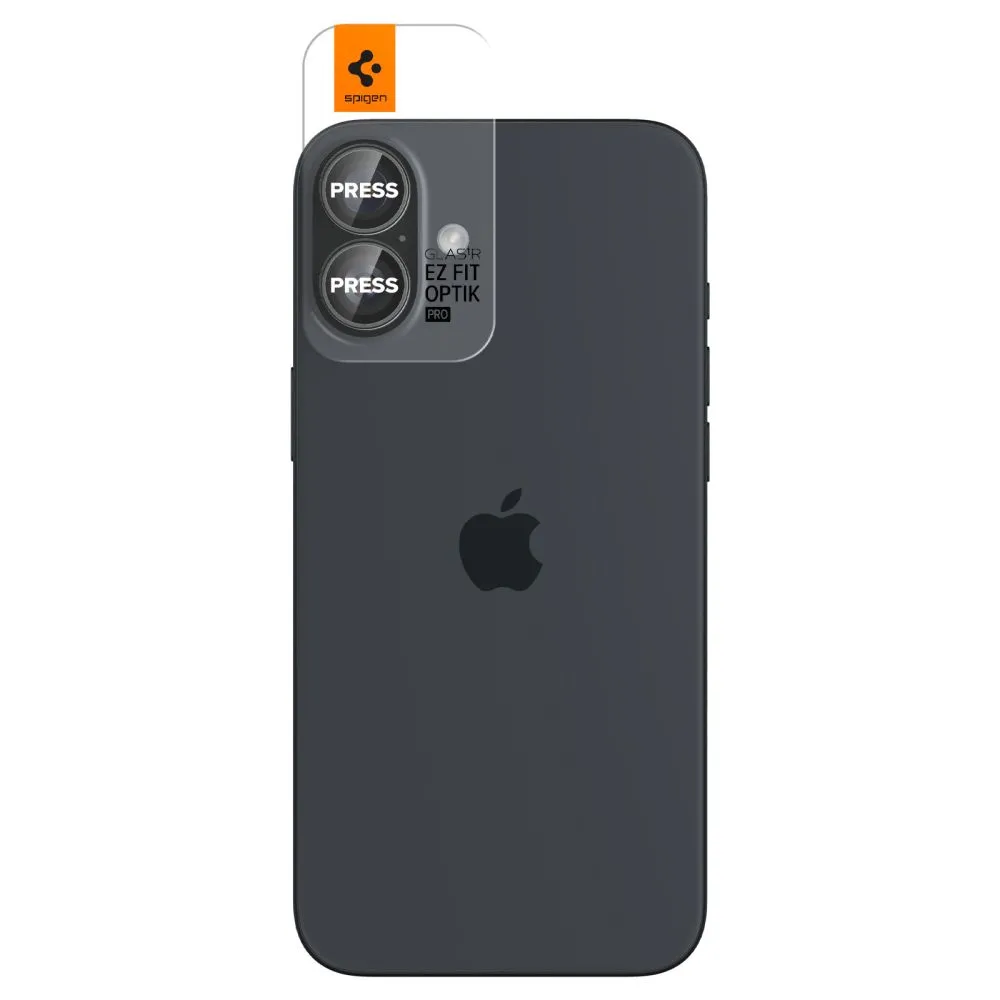 Apple iPhone 16 apsauginis stiklas  SPIGEN OPTIK PRO GLAS.TR ”EZ FIT” CAMERA PROTECTOR 2-PACK