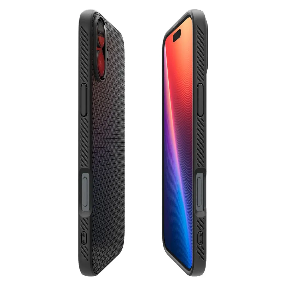 Apple iPhone 16 vāciņš melns SPIGEN LIQUID AIR