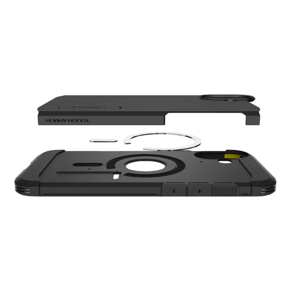 Apple iPhone 16 dėklas Juoda SPIGEN TOUGH ARMOR MAG MAGSAFE