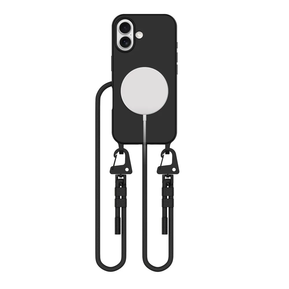 Apple iPhone 16 dėklas Juoda TECH-PROTECT MAGNECKLACE MAGSAFE