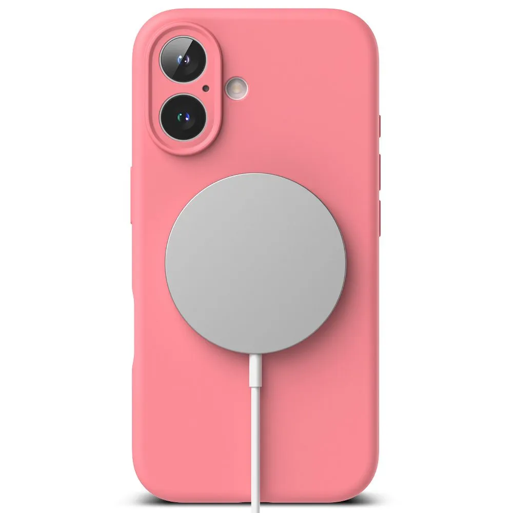 Apple iPhone 16 vāciņš rozā RINGKE SILICONE MAGNETIC MAGSAFE
