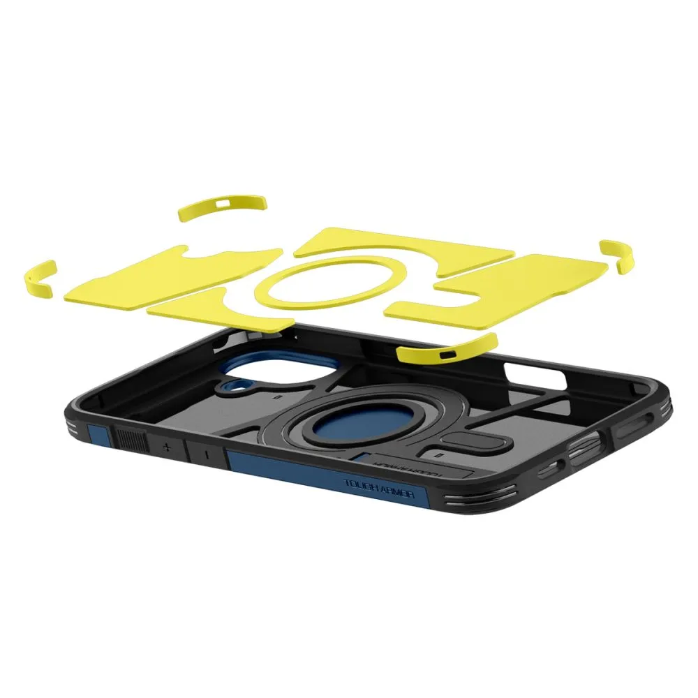 Apple iPhone 16 чехол синий SPIGEN TOUGH ARMOR MAG MAGSAFE