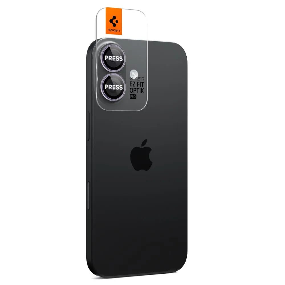 Apple iPhone 16 apsauginis stiklas  SPIGEN OPTIK PRO GLAS.TR ”EZ FIT” CAMERA PROTECTOR 2-PACK