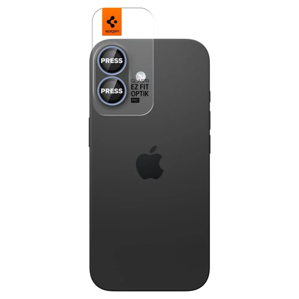 Apple iPhone 16 apsauginis stiklas  SPIGEN OPTIK PRO GLAS.TR ”EZ FIT” CAMERA PROTECTOR 2-PACK