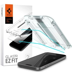 iPhone iPhone 16 apsauginis stiklas SPIGEN GLAS.TR ”EZ FIT” 2-PACK Apple iPhone 16