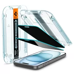 Apple iPhone 16 apsauginis stiklas  SPIGEN GLAS.TR ”EZ FIT” 2-PACK PRIVACY