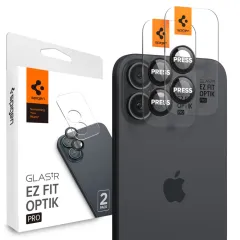 iPhone iPhone 16 apsauginis stiklas SPIGEN OPTIK PRO GLAS.TR ”EZ FIT” CAMERA PROTECTOR 2-PACK Apple iPhone 16