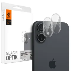 iPhone iPhone 16 apsauginis stiklas SPIGEN OPTIK GLAS.TR CAMERA PROTECTOR 2-PACK Apple iPhone 16