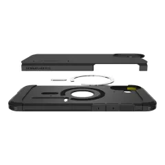 Apple iPhone 16 vāciņš melns SPIGEN TOUGH ARMOR MAG MAGSAFE