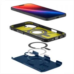 Apple iPhone 16 vāciņš zils SPIGEN TOUGH ARMOR MAG MAGSAFE