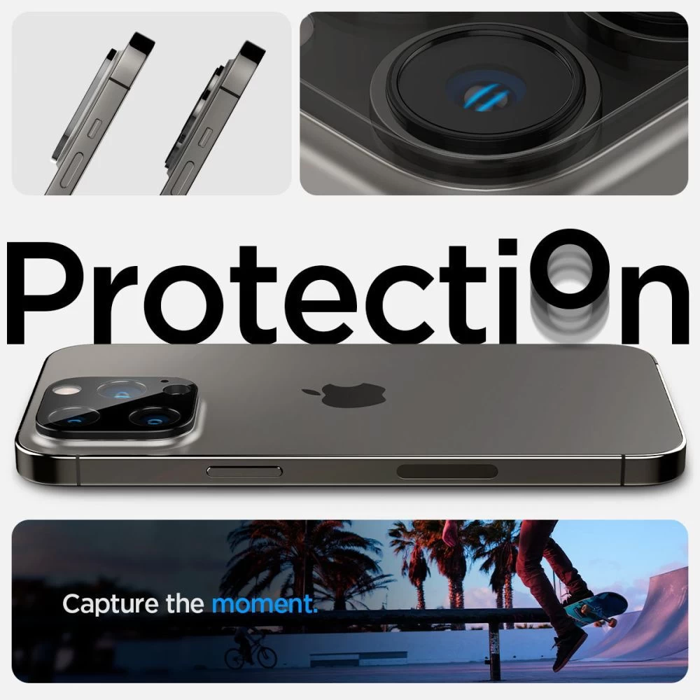 Apple iPhone 16 Pro panssarilasi  SPIGEN OPTIK.TR CAMERA PROTECTOR 2-PACK