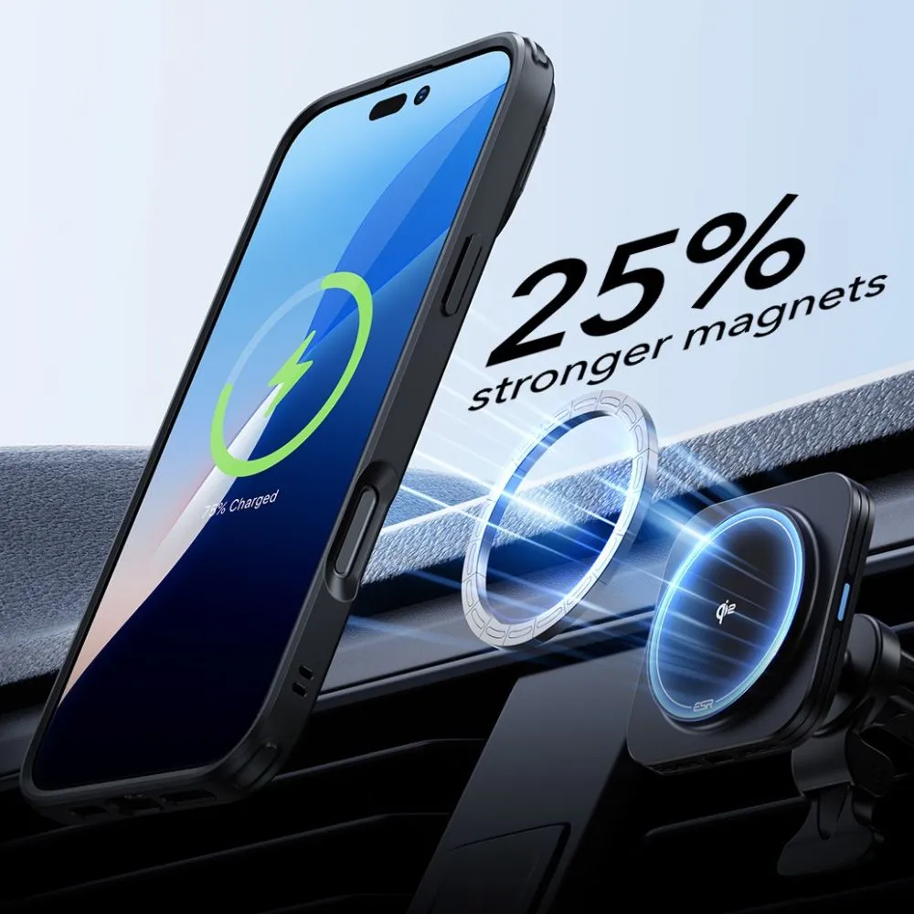Apple iPhone 16 Pro vāciņš  ESR CLASSIC HYBRID KICKSTAND HALOLOCK MAGSAFE & TEMPERED GLASS