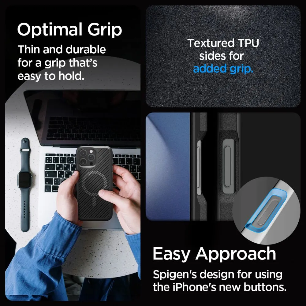 Apple iPhone 16 Pro vāciņš melns SPIGEN CORE ARMOR MAG MAGSAFE